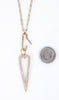 14 Karat - Long Heart  and  Paperclip Clasp Chain